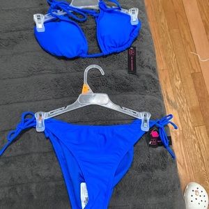 Blue 2 piece swim suit